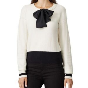 Sweet Baby Jamie Cream & Black Bow Sweater (XS)